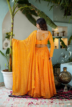 Sunflower Georgette Sequence Lehnga Chunni