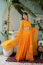 Sunflower Georgette Sequence Lehnga Chunni