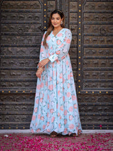 Timeless Digital Print Georgette Dress with Cotton Lining