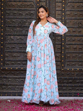 Timeless Digital Print Georgette Dress with Cotton Lining