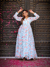 Timeless Digital Print Georgette Dress with Cotton Lining