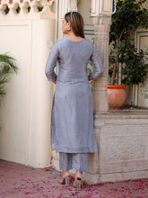 Divine Opara Silk Kurti Pant with Organza Dupatta Gota Work