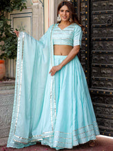 Glorious Silk Fabric with Cotton Lining Gota Lace, Chinon Dupatta Gota Lace Work Lehnga Set