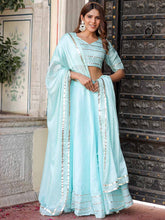 Glorious Silk Fabric with Cotton Lining Gota Lace, Chinon Dupatta Gota Lace Work Lehnga Set