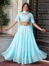 Glorious Silk Fabric with Cotton Lining Gota Lace, Chinon Dupatta Gota Lace Work Lehnga Set