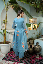 Ember Hand Painted Organza Aliya Cut Suit Set