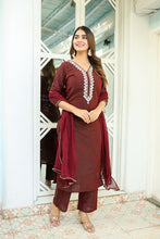 Blossom cottan silk kurti pant with dupatta