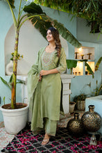 Enchant Chanderi Kurti Pant With Dupatta