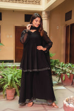 Black georgette Sharara set