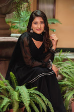 Black georgette Sharara set