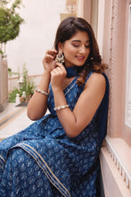 Indigo, blue cotton, Satara set