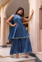 Indigo, blue cotton, Satara set